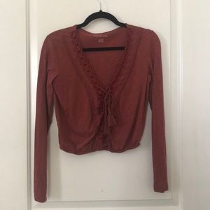 American Eagle long sleeve crop top